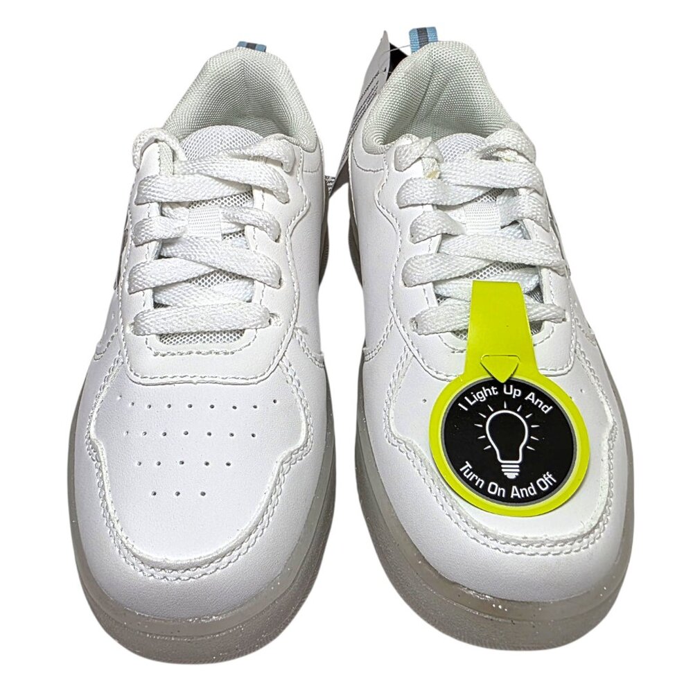 Athletic Works Court Light-Up Sneakers On/Off Power Button Little Girl Size 12-2